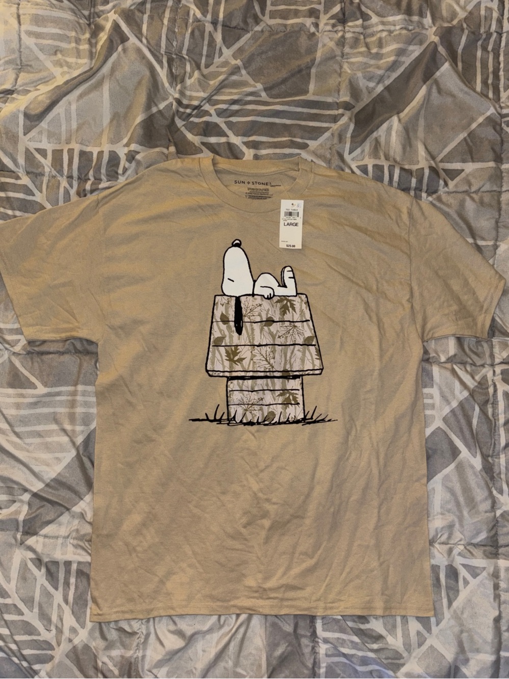 Sun + Stone Tan Snoopy Doghouse Graphic Tee